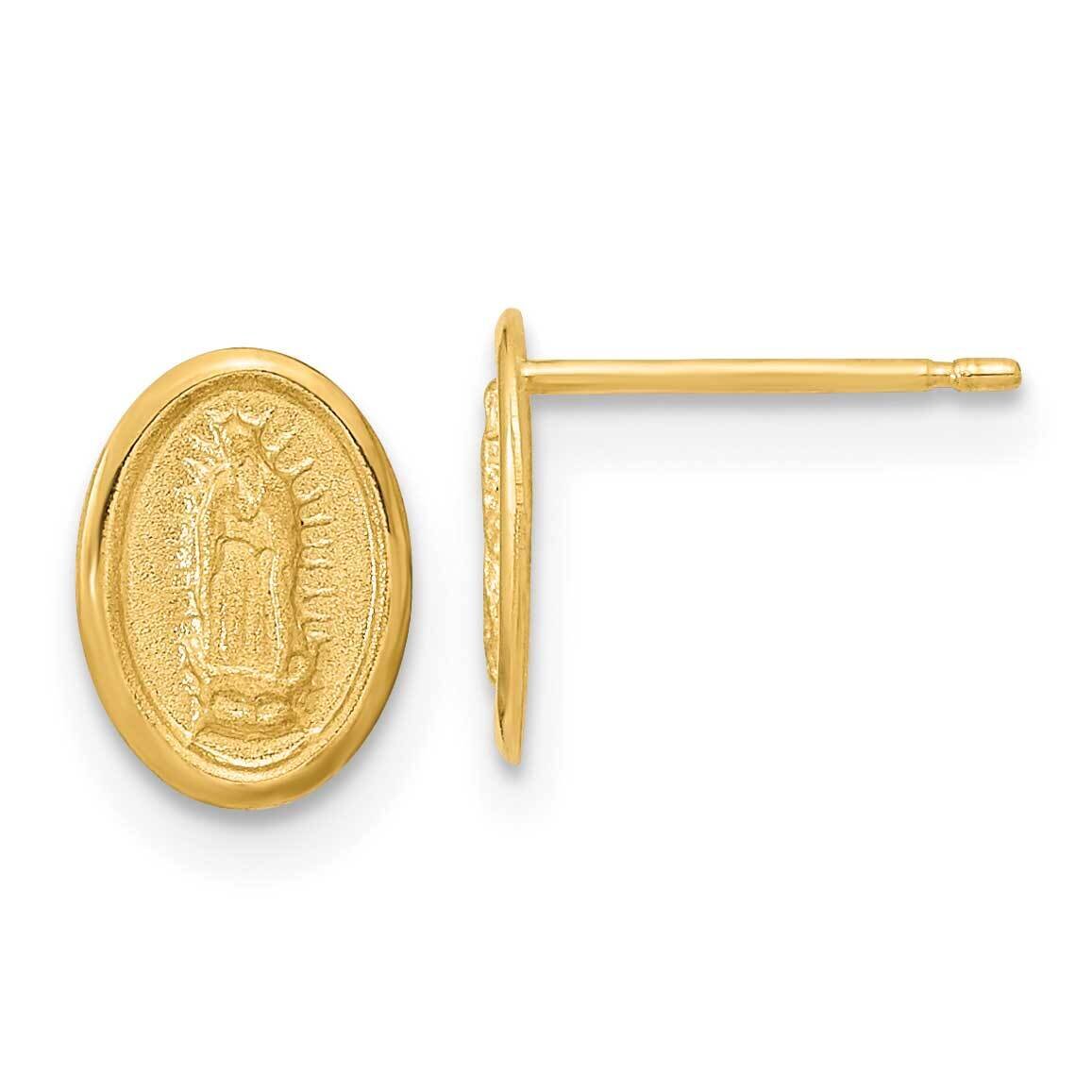 Our Lady Of Guadalupe Post Earrings 14k Polished Gold YE1827, MPN: YE1827, 191101833700