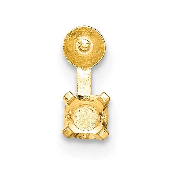 6.0mm Pearl Post with .02Ct. Diamond Accent Earring Mounting 14k Yellow Gold YG2663-1, MPN: YG2663,