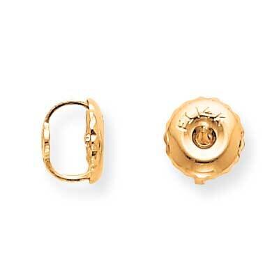 2 Hole Threaded Ear Nut 14k Yellow Gold YG2685, MPN: YG2685,