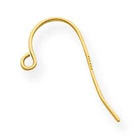 .024 Inch Wire Shepherd Hook Component 14k Yellow Gold YG825