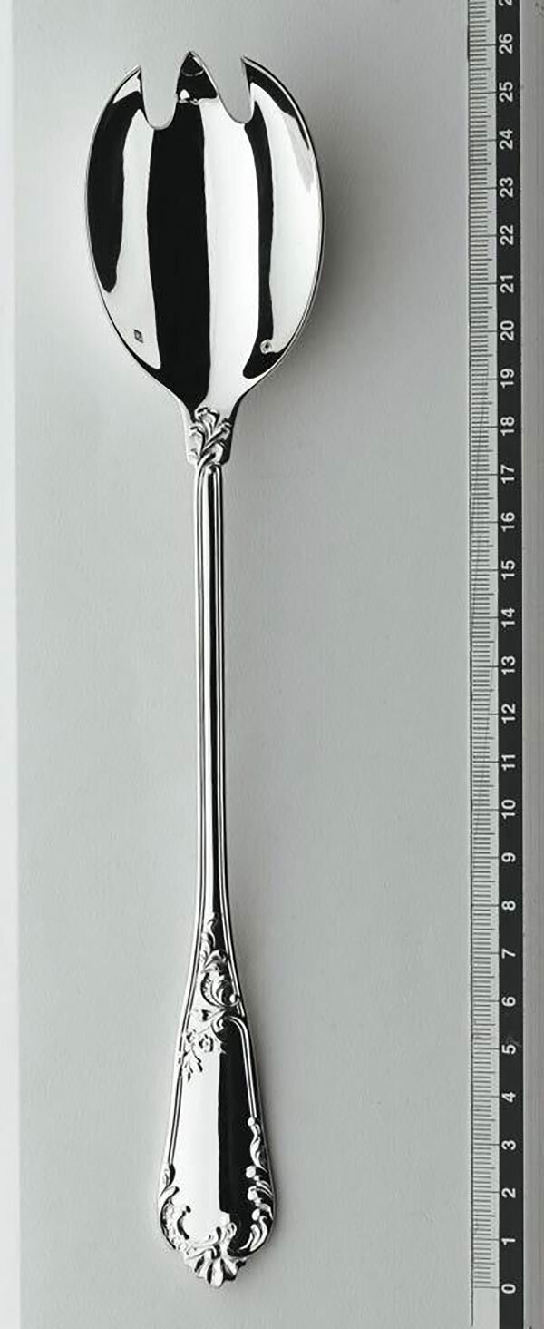 Ercuis Rocaille Serving Fork For Salads Sterling Silver F630720-44