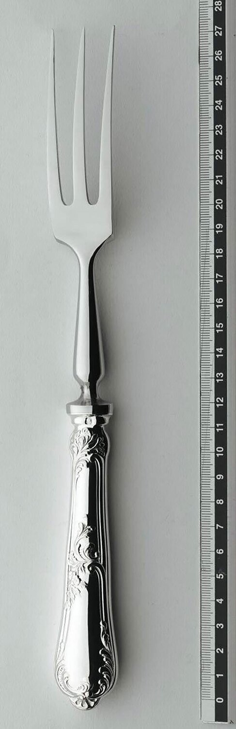 Ercuis Rocaille Carving Fork Sterling Silver F630720-45