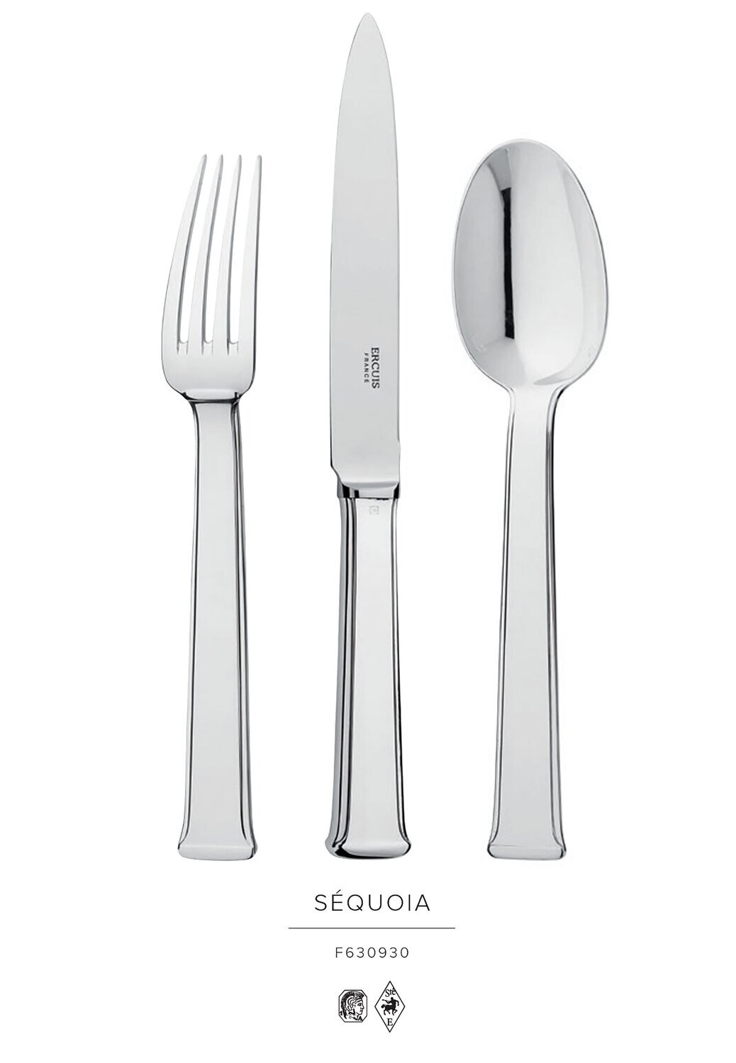 Ercuis Sequoia Cheese Knife, 2 Prongs Sterling Silver F630930-77, MPN: F630930-77, 3660656040866
