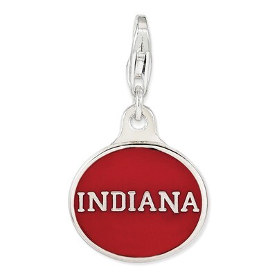 Indiana University Charm - Sterling Silver Enamel QCC1111 by Amore La Vita, MPN: QCC1111, 886774606…