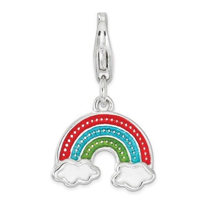 Rainbow Charm - Sterling Silver Enameled QCC1155 by Amore La Vita, MPN: QCC1155, 191101681233
