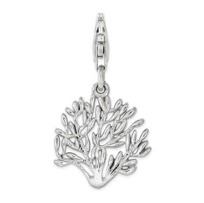 Tree Charm - Sterling Silver Polished QCC1210 by Amore La Vita, MPN: QCC1210, 883957823829