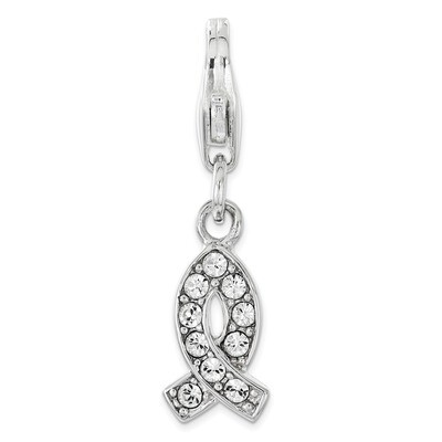 Swarovski Awareness Ribbon Charm - Sterling Silver QCC1188 by Amore La Vita, MPN: QCC1188, 88677407…