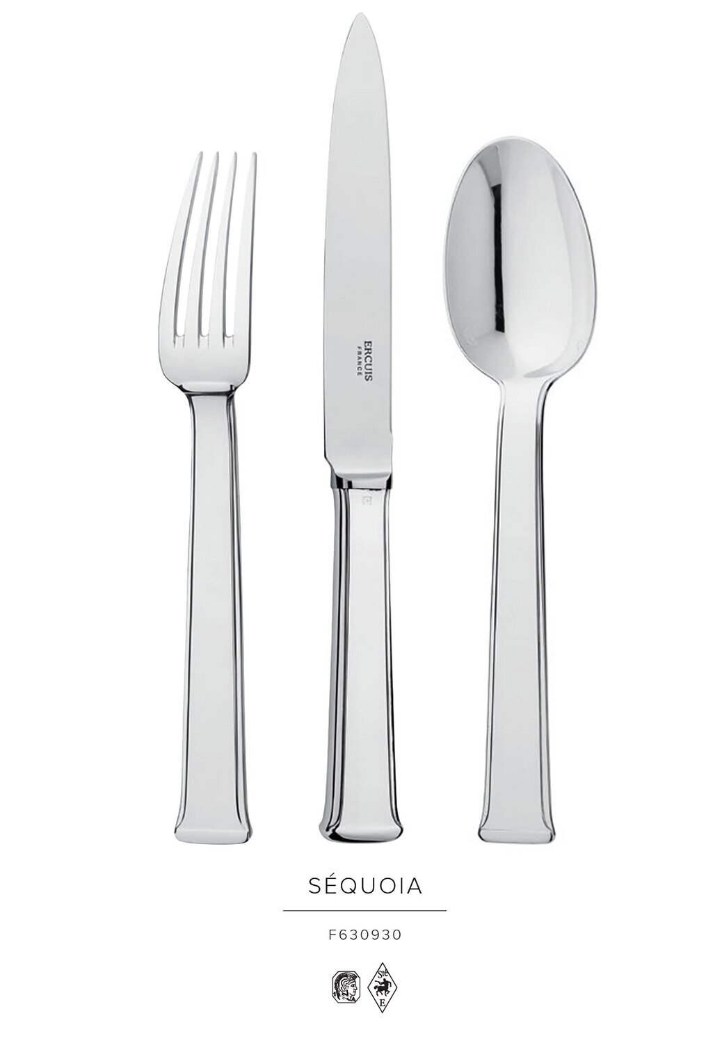 Ercuis Sequoia Individual Salad Fork Gold on Sterling Silver F637930-94