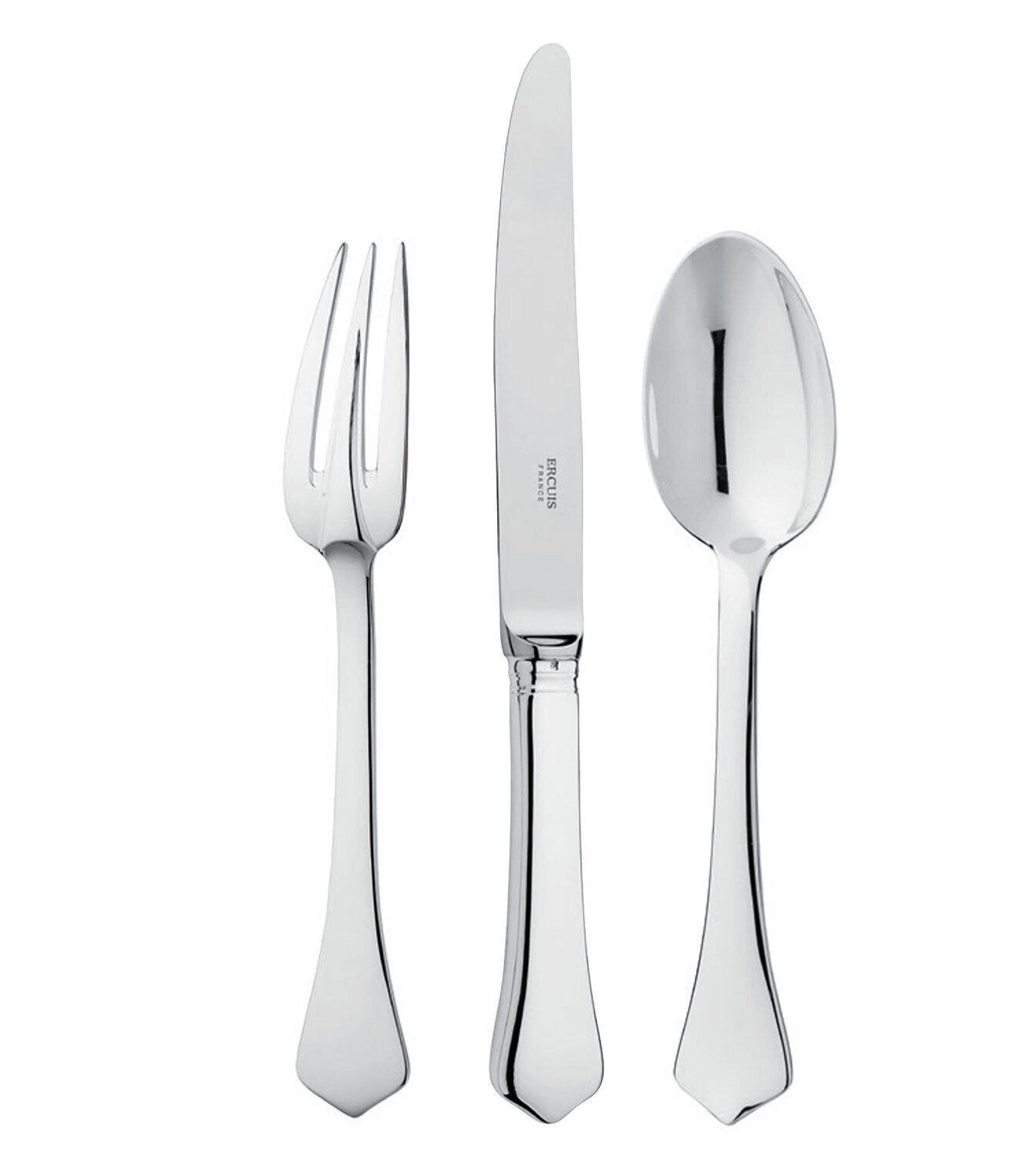 Ercuis Brantome Germany Austria / 128-Pieces Set In An Antitarnish Case Silver Plated F650150-MX, M…