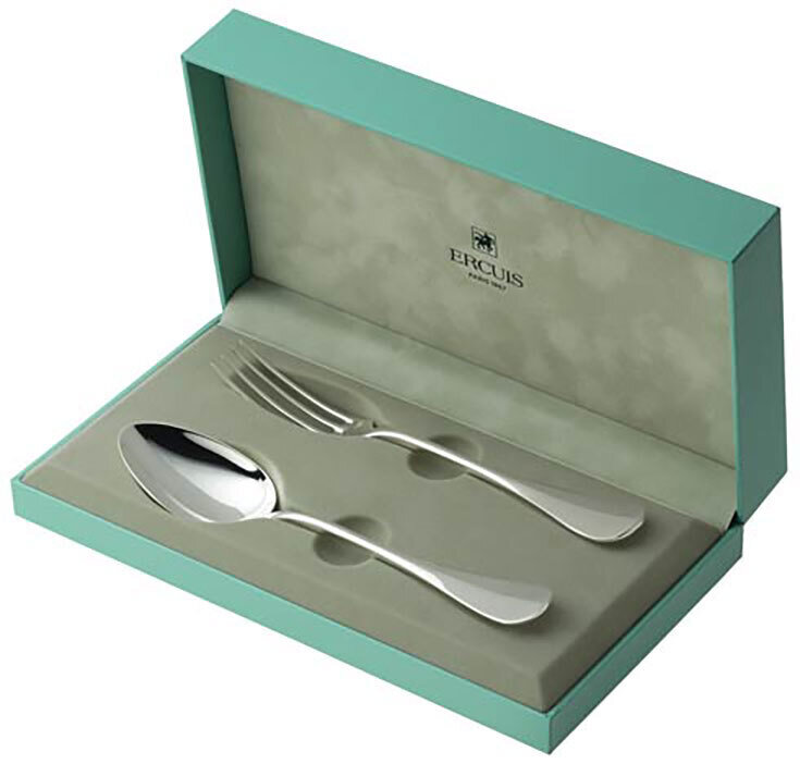 Ercuis Baguette Children Flatware 2 Pieces In A Giftbox Silver Plated F650340-CM, MPN: F650340-CM, …