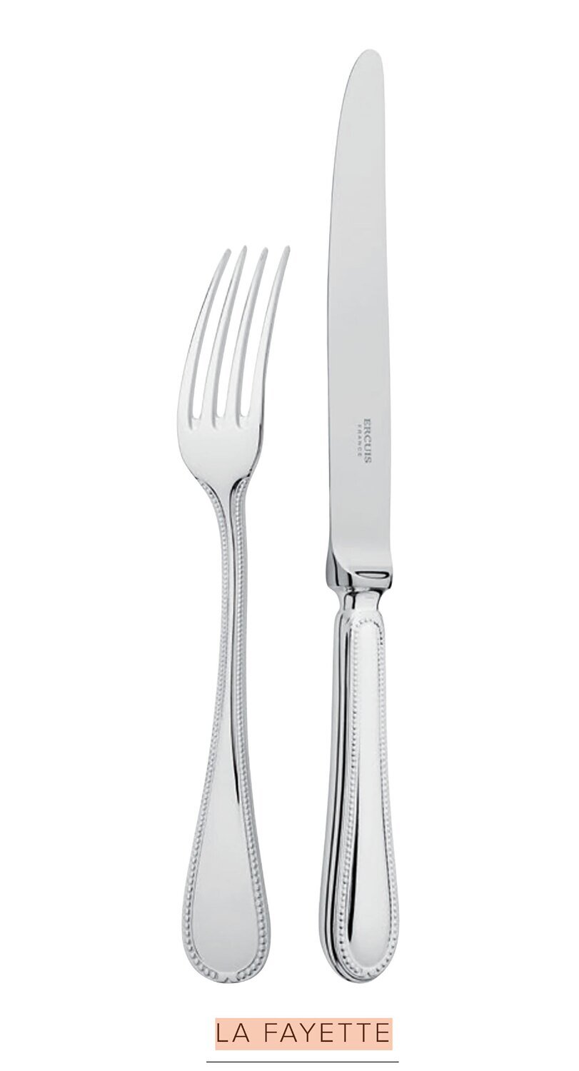 Ercuis La Fayette Serving Fork For Salads Silver Plated F650450-44