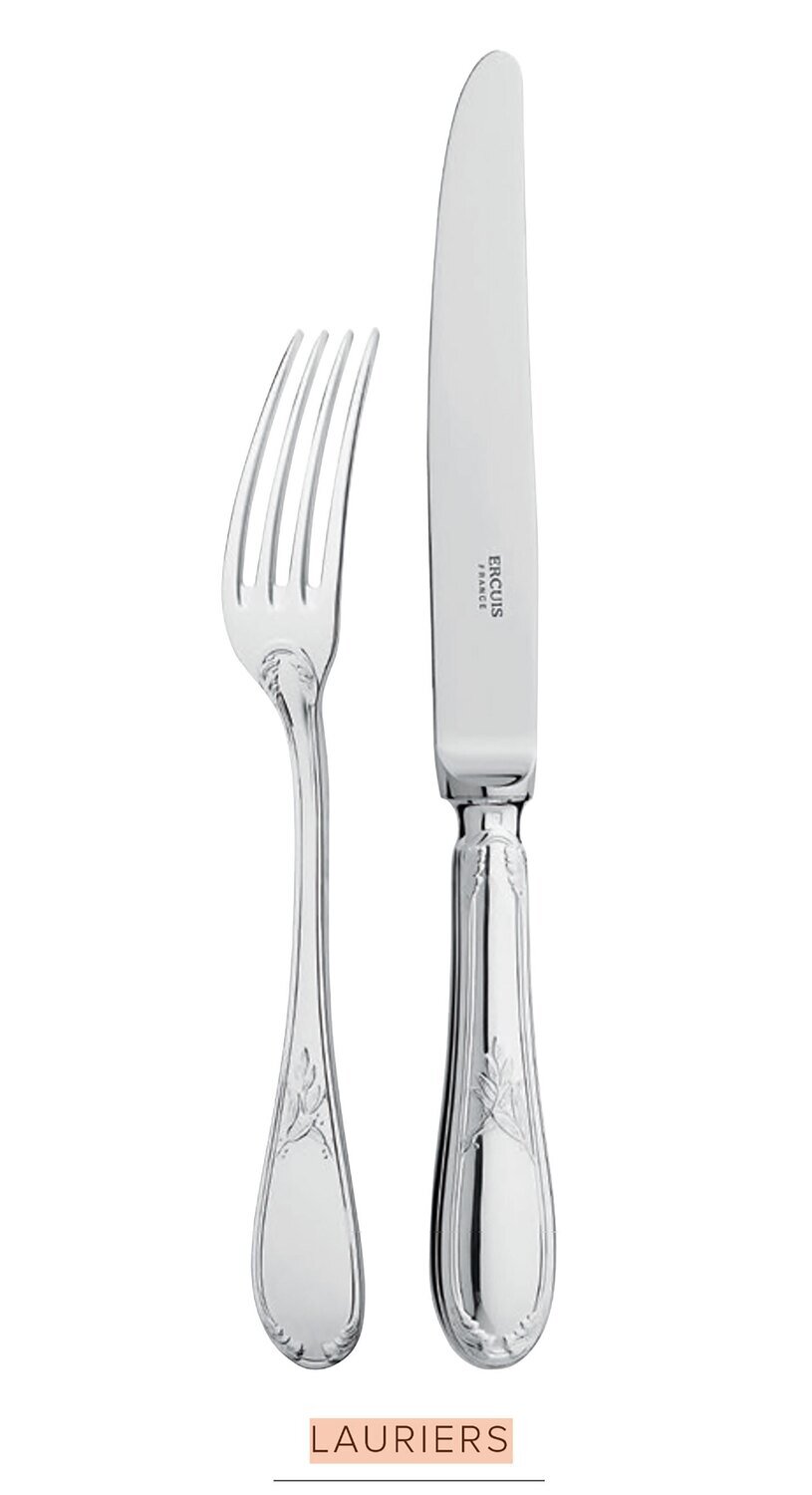 Ercuis Lauriers Serving Fork Silver Plated F650460-42