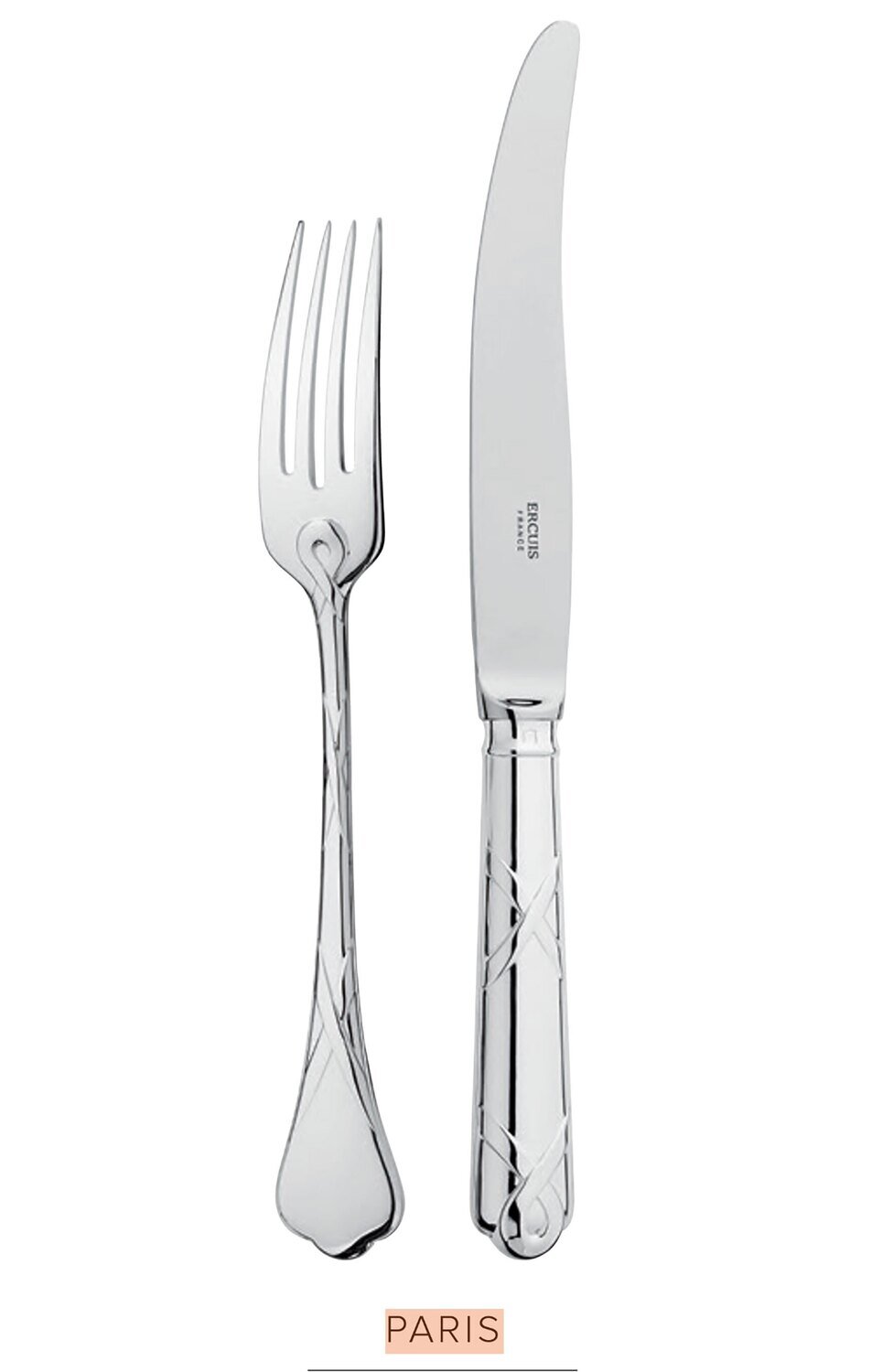 Ercuis Paris Steak Blade Dinner Knife Silver Plated F650610-S3