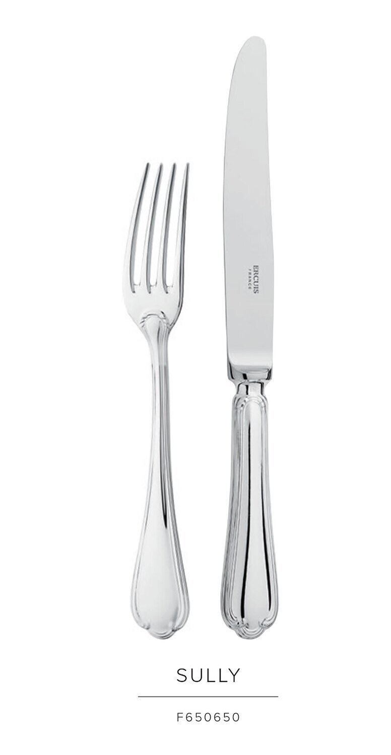 Ercuis Sully Cheese Knife, 2 Prongs Silver Plated F650650-77