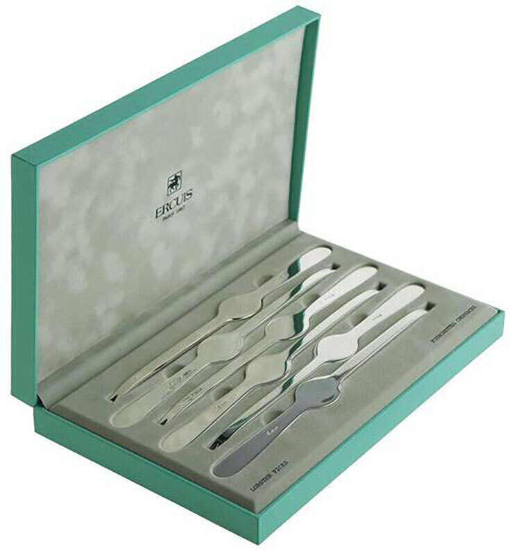 Ercuis Couverts Specifiques 6 Lobster Picks In A Gift Box Silver Plated F650990-Z2
