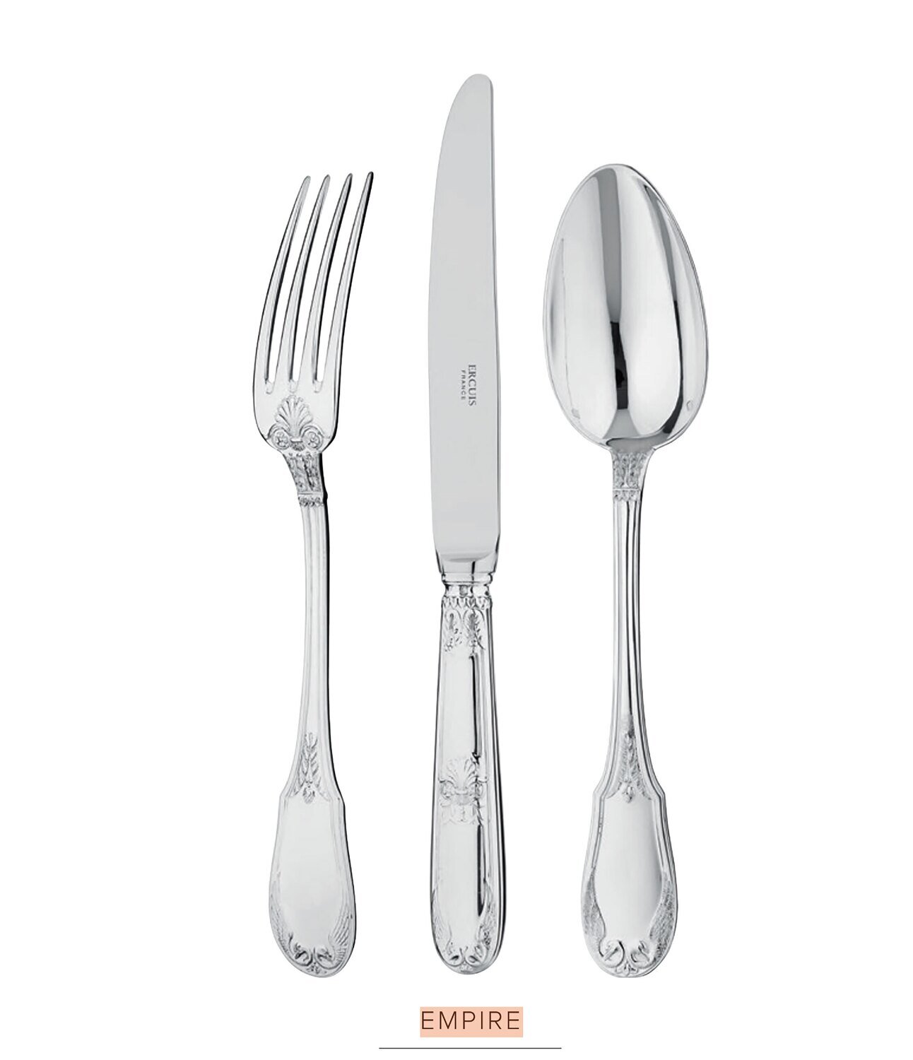 Ercuis Empire 5 Piece Place Setting with Anti-Tarnish Bag Sterling Silver F630490-DF