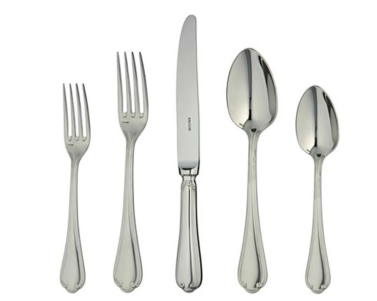 Ercuis Sully 5 Piece Place Setting with Anti-Tarnish Bag Silver Plated F650650-DF