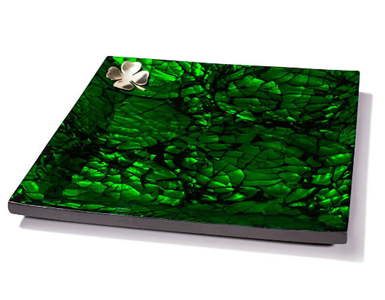 LADORADA Mother Of Pearl Green Accent Tray AT-MG-BC-0808, MPN: AT-MG-BC-0808,