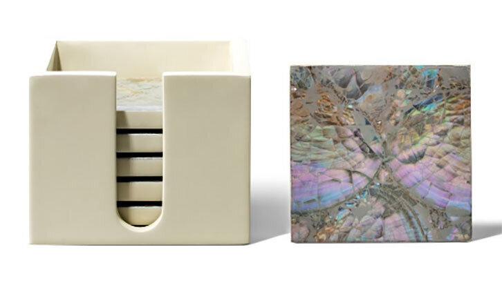 LADORADA Mother Of Pearl Natural Coaster Set CO-MP-NA-0505, MPN: CO-MP-NA-0505,