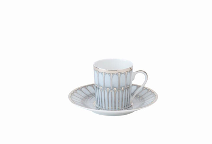 Deshoulieres Arcades Grey & Shiny Platinum Coffee Cup 030363