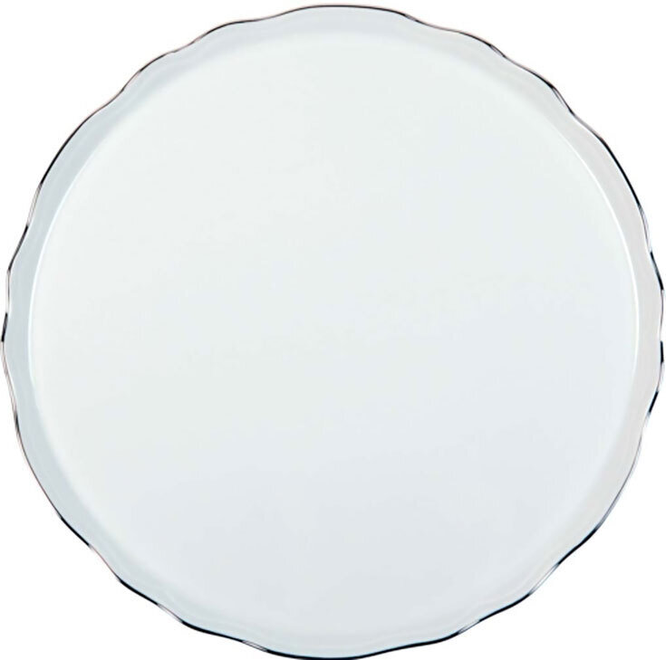 Deshoulieres Colbert White Platinum Filet Round Cake Platter PTA-CO3188