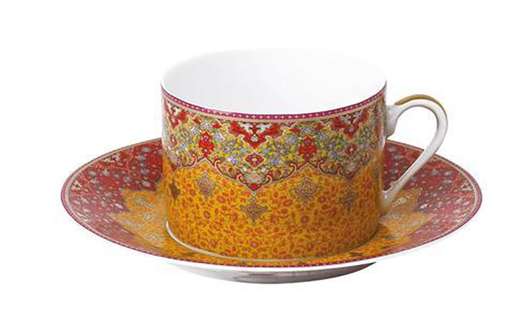 Deshoulieres Dhara Red Tea Saucer ST-RI7438