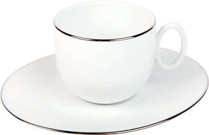 Deshoulieres Epure Platinum Filet Tea Cup And Saucer PTT -ER3176