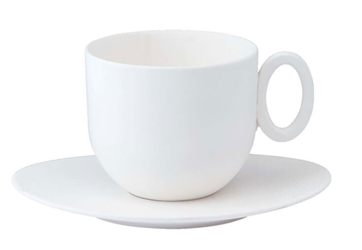 Deshoulieres Epure White Breakfast Cup And Saucer PTG-ER