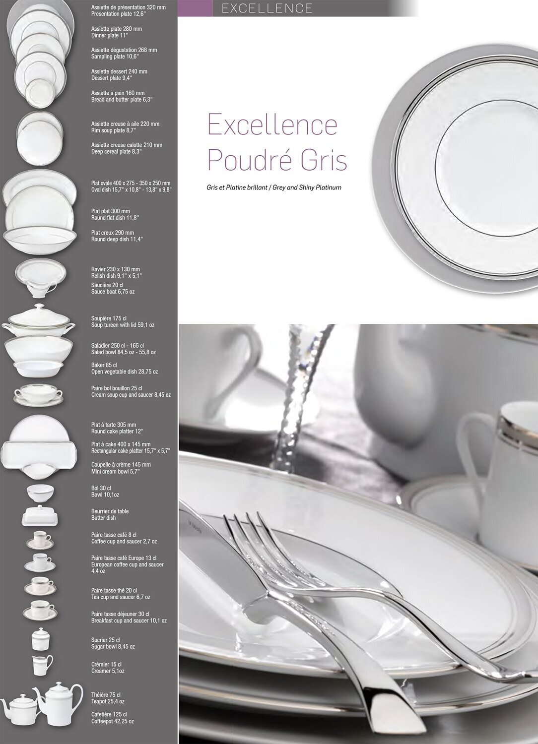 Deshoulieres Excellence Grey Breakfast Saucer SG-RI7183, MPN: SG-RI7183, 3104361014977
