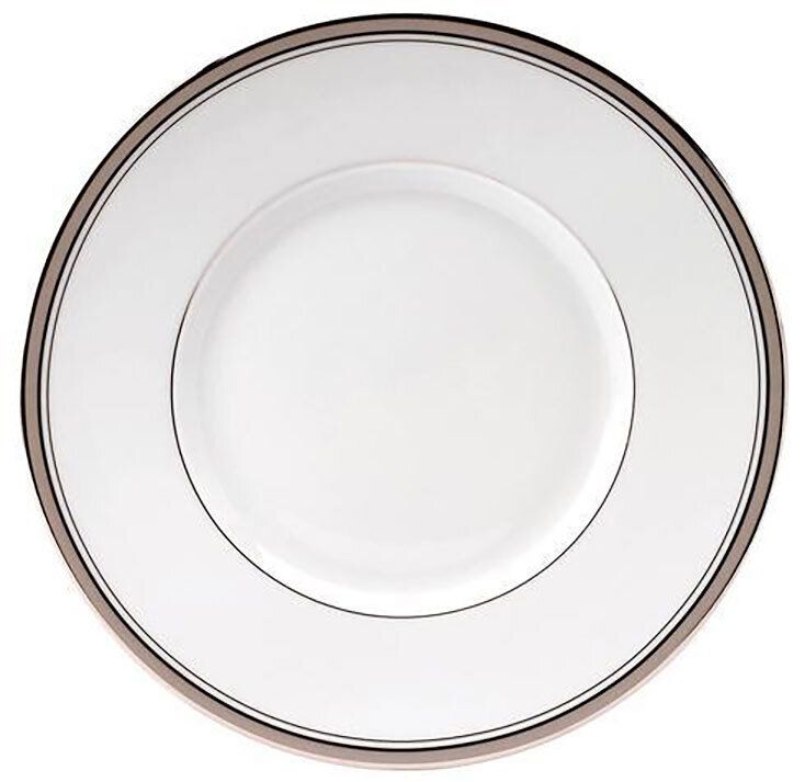 Deshoulieres Excellence Grey Dessert Plate Large Rim AD-HA7183, MPN: AD-HA7183, 3104361014632
