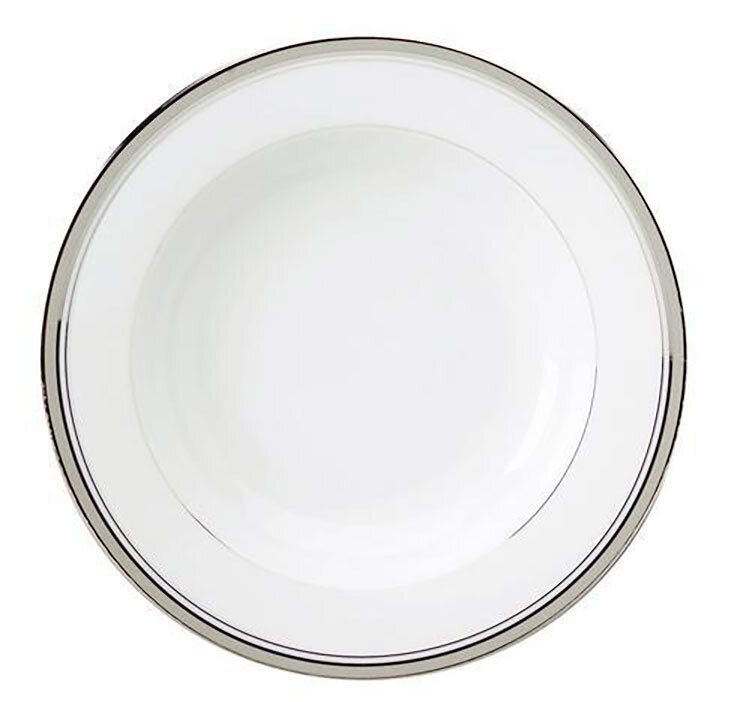 Deshoulieres Excellence Grey Rim Soup Plate ACA-HA7183