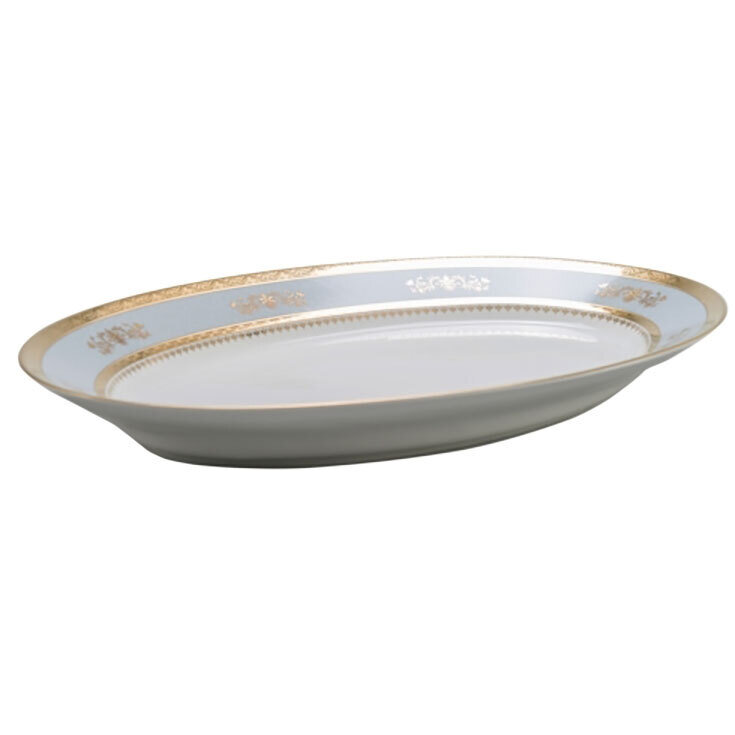 Deshoulieres Orsay Powder Blue Oval Platter POV-RI6289, MPN: POV-RI6289, 3104360124714