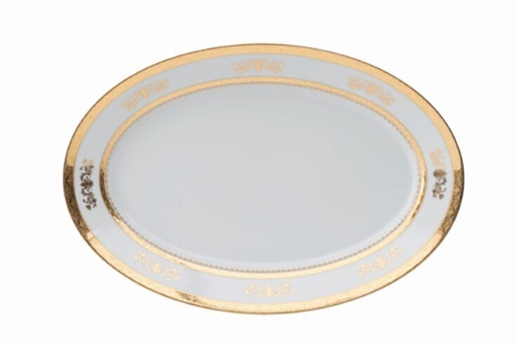 Deshoulieres Orsay White Oval Platter POV-RI6287