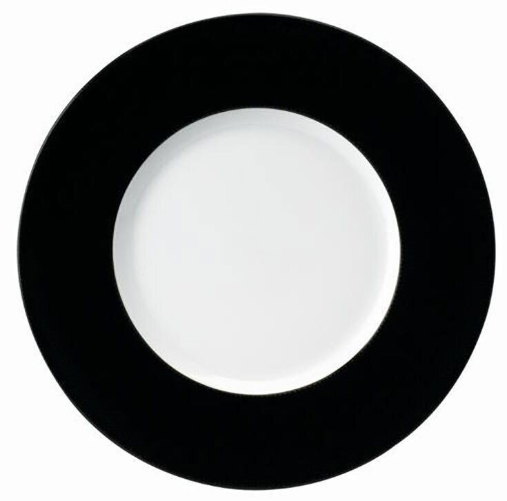 Deshoulieres Seychelles Black Dinner Plate Large Rim AP-HA7210, MPN: AP-HA7210, 3104361028691
