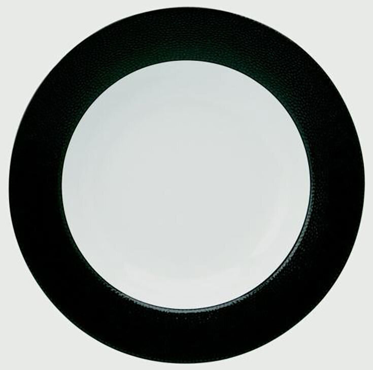 Deshoulieres Seychelles Black Rim Soup Plate ACA-HA7210, MPN: ACA-HA7210, 3104361032520