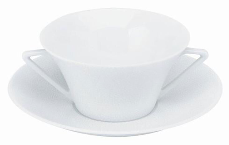 Deshoulieres Seychelles White Cream Soup Saucer SBB-HA6987, MPN: SBB-HA6987, 3104360935822