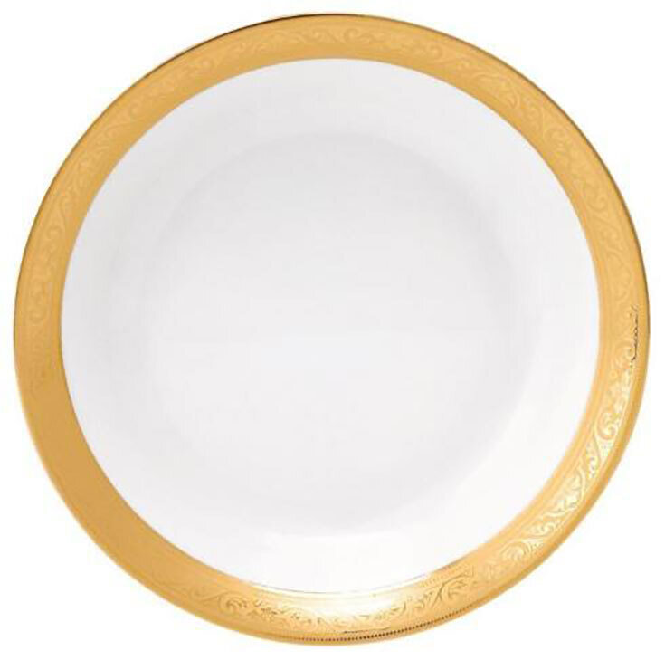 Deshoulieres Trianon Gold Soup Cereal Plate ACC-RI7070