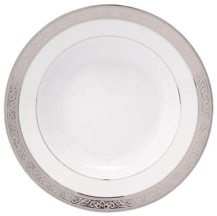 Deshoulieres Trianon Platinum Rim Soup Plate ACA-RI6825