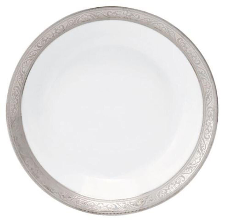 Deshoulieres Trianon Platinum Soup Cereal Plate ACC-RI6825