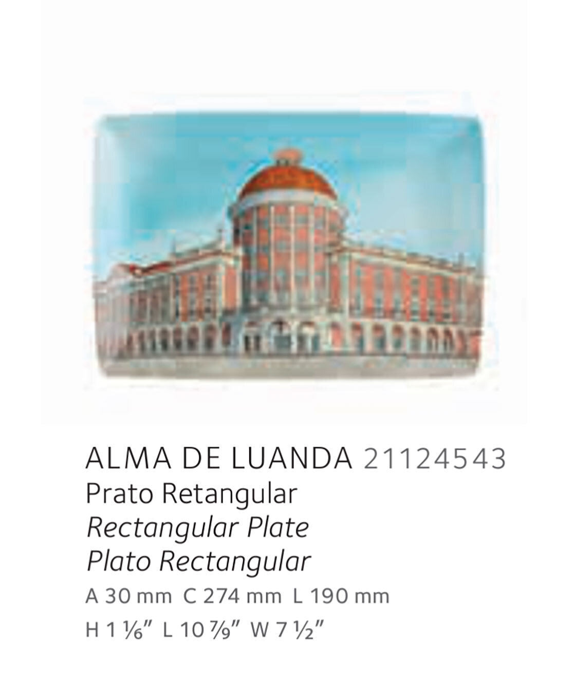 Vista Alegre Alma Luanda Rectangular Plate 21124543