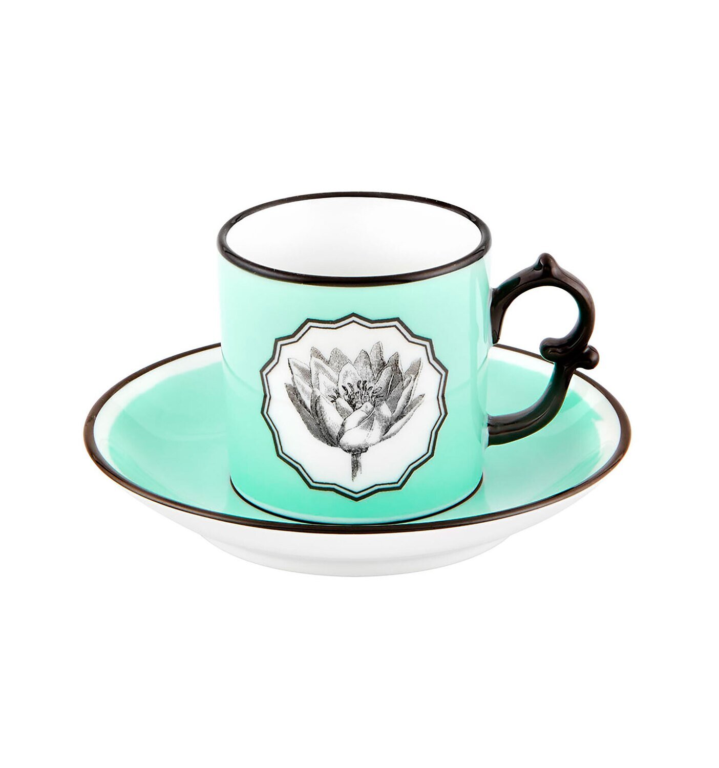 Vista Alegre Christian Lacroix Herbariae Coffee Cup and Saucer Green 21133518