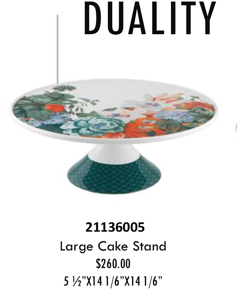 Vista Alegre Duality Large Cake Plate 21136005, MPN: 21136005,