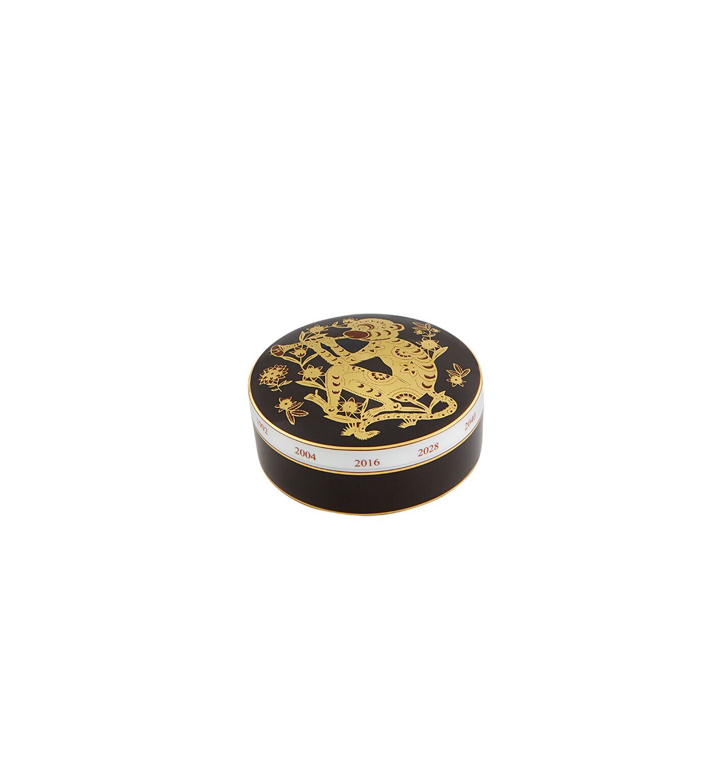 Vista Alegre Golden Large Round Box Macaco 21135930, MPN: 21135930,