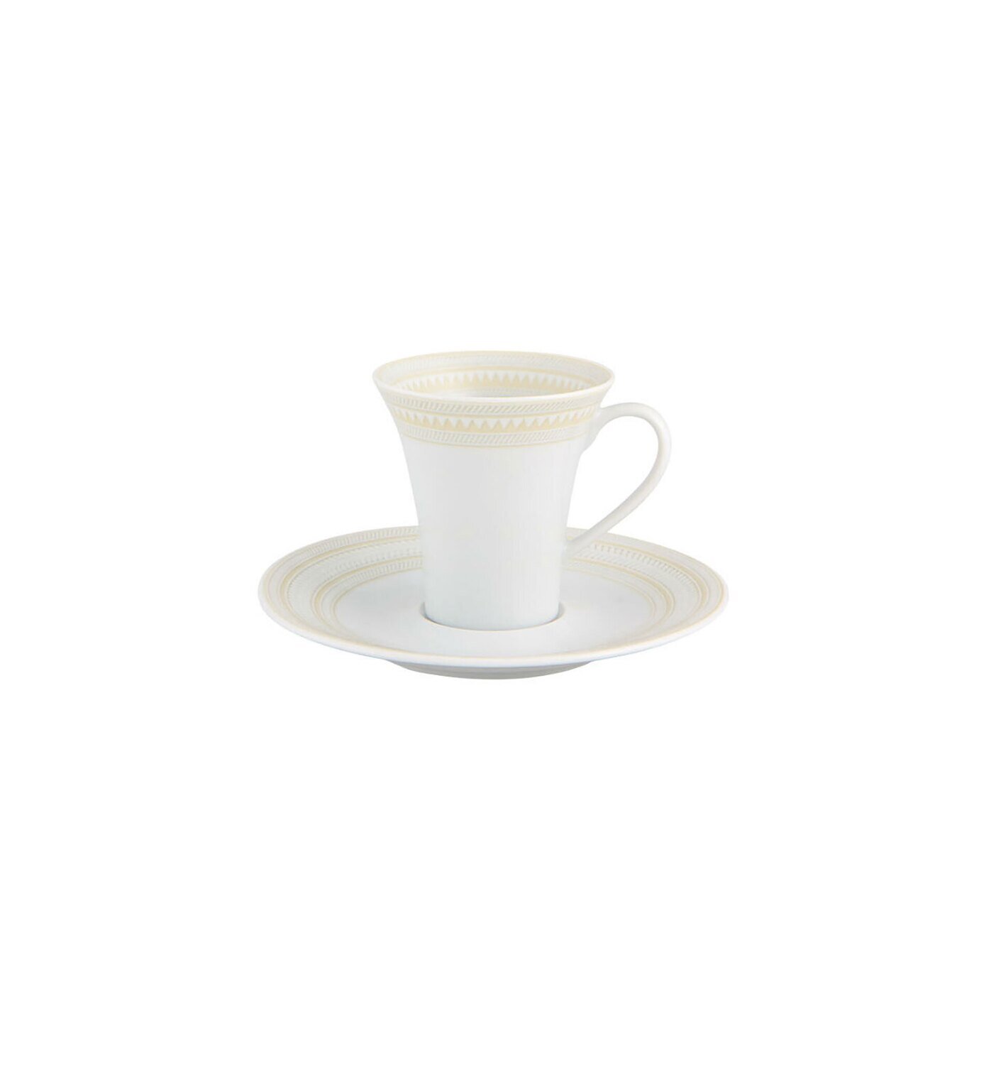 Vista Alegre Ivory Coffee Cup and Saucer 21136303