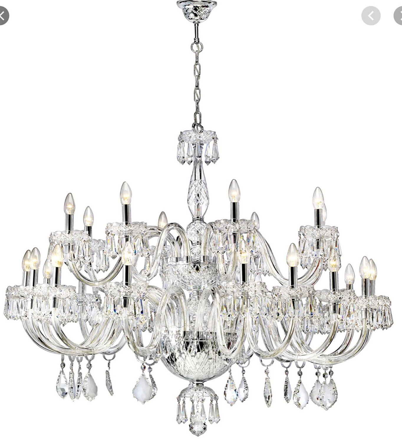 Vista Alegre Diamond Chandelier With 2 Levels and 18 Arms 48000864
