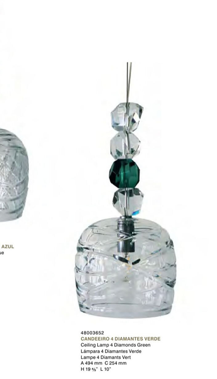 Vista Alegre Lightbells Ceiling Lamp 4 Diamonds Green 48003652