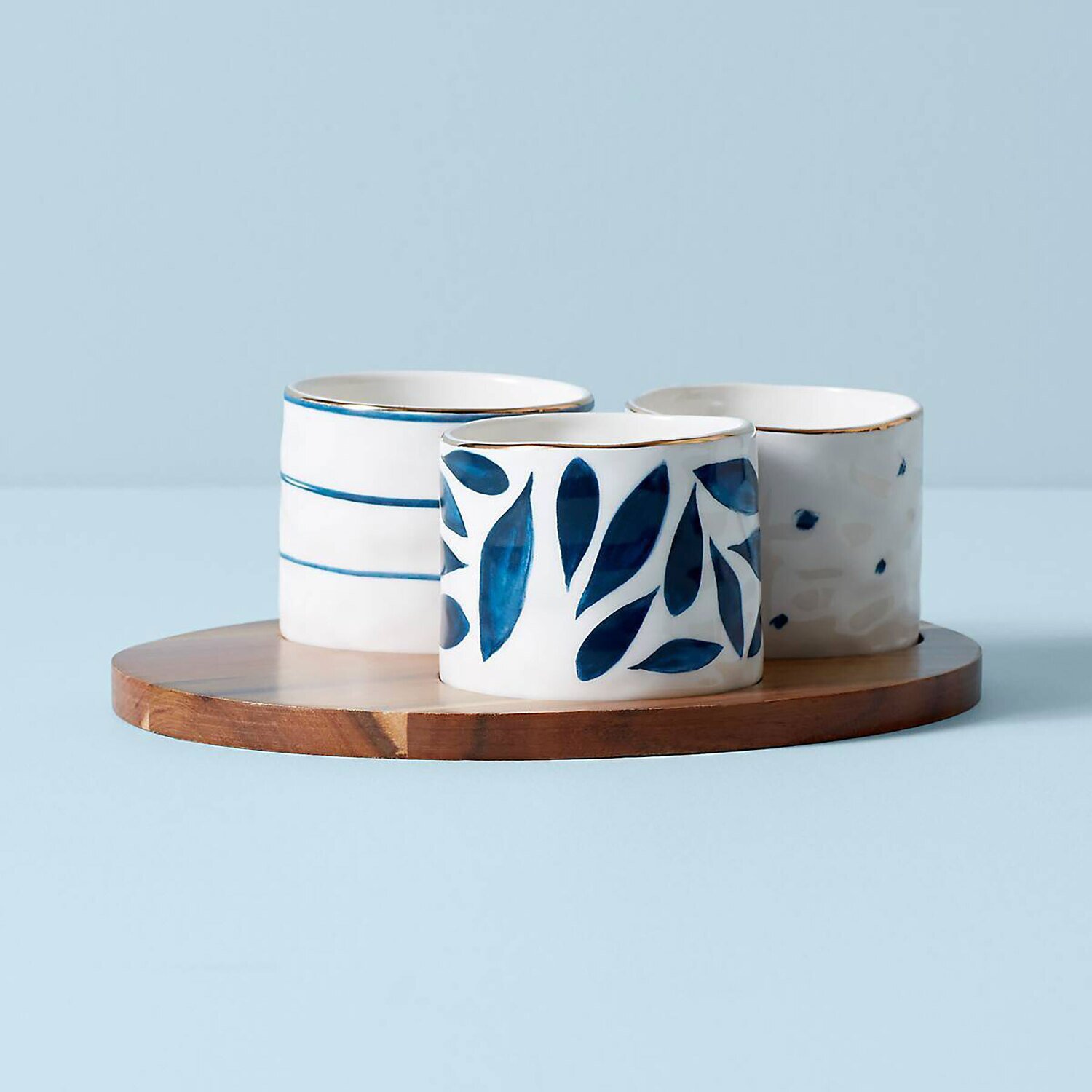 Lenox Blue Bay Round Snack Bowls Set of 3 890207, MPN: 890207, 882864856609