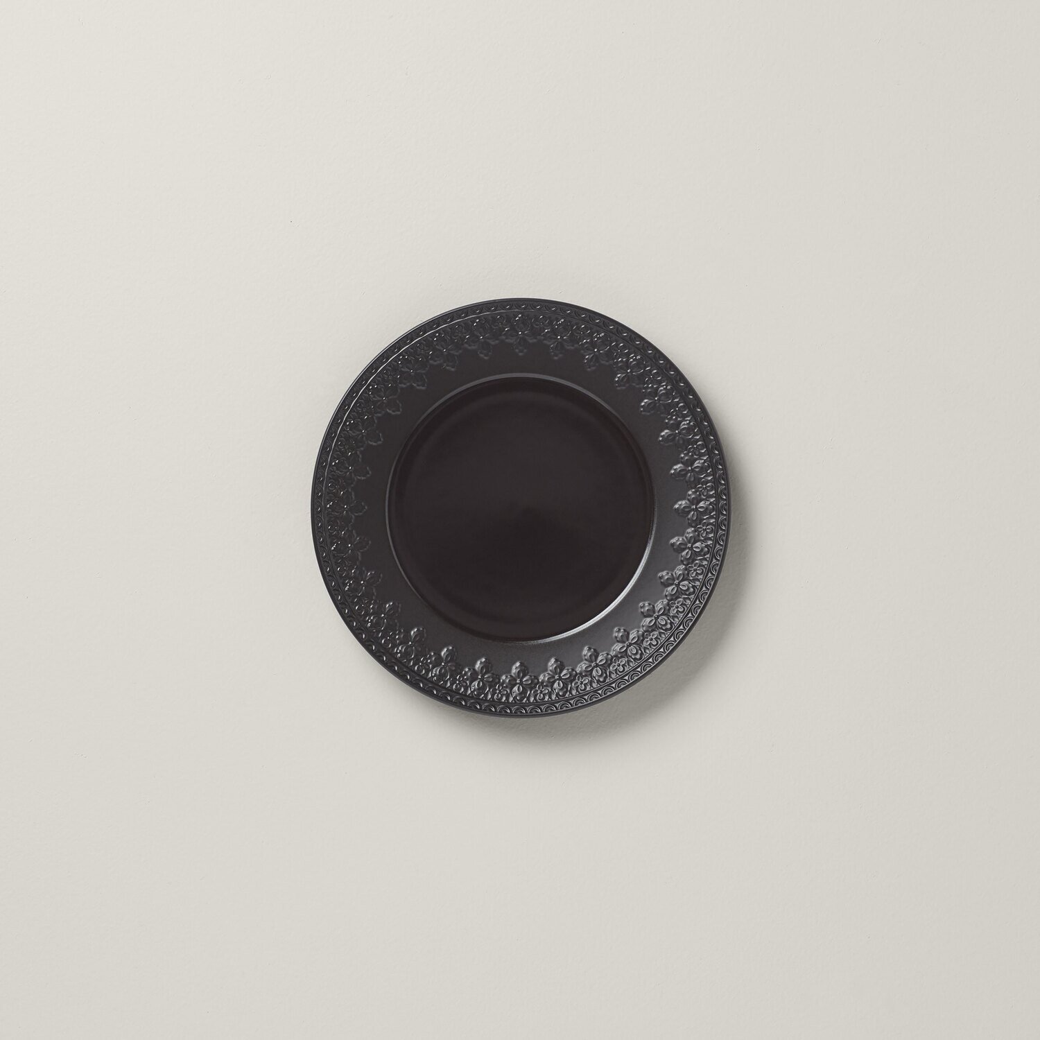 Lenox Chelse Muse Fleur Matte Black Accent Plate Set of 4 888916