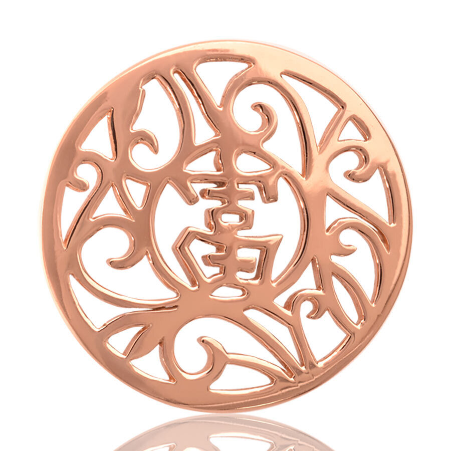 Nikki Lissoni Chinese Lucky Coin Rose Gold Plated 33mm Coin C1000RGM