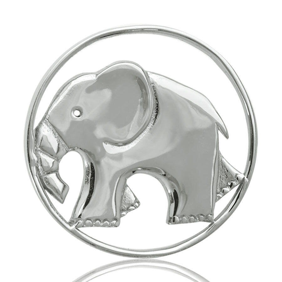 Nikki Lissoni As Strong As An Elephant Silver Plated 33mm Coin C1002SM